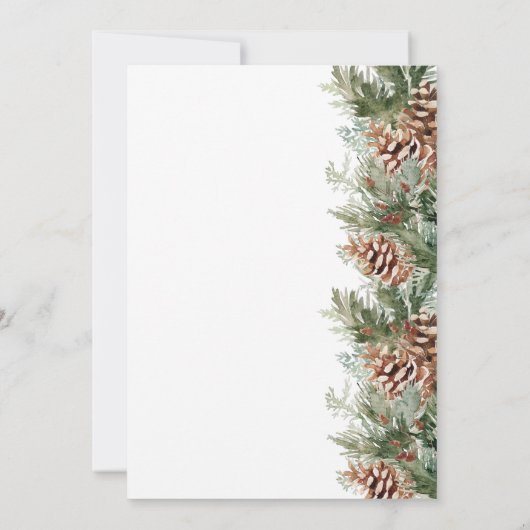 Winter Holiday Weddenschap Uitnodiging (Achterkant)