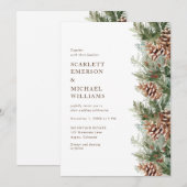 Winter Holiday Weddenschap Uitnodiging (Voorkant / Achterkant)