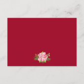 Winter Holiday Weddenschap Waterverf Floral Informatiekaartje (Achterkant)