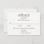 Winter Holiday Wedding 3 Entree RSVP Reactie (Voorkant)
