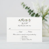 Winter Holiday Wedding 3 Entree RSVP Reactie Kaartje (Staand voorkant)