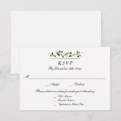 Winter Holiday Wedding 3 Entree RSVP Reactie Kaartje (Voorkant / Achterkant)