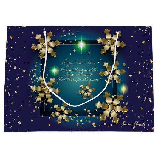 Winter Holiday wil XMAS persoonlijke luxe Groot Cadeauzakje (Voorkant)