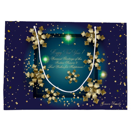 Winter Holiday wil XMAS persoonlijke luxe Groot Cadeauzakje (Achterkant)