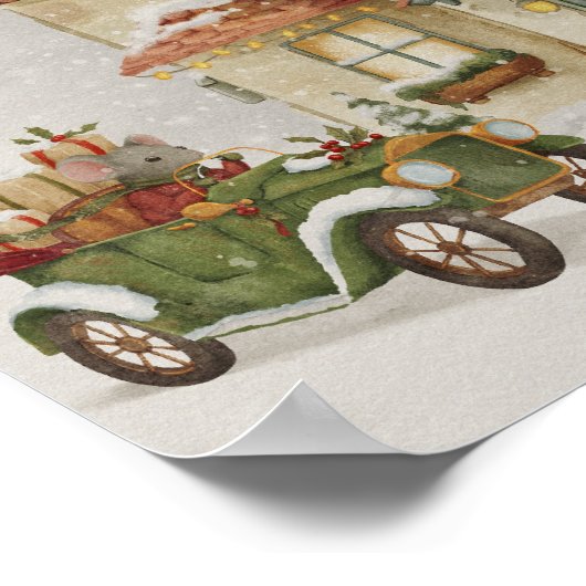 Winter Holidays Animals Nursery Poster (Hoek)