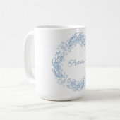 Winter Holidays Fresh Frosty Botanical Vibe. Koffiemok (Voorkant links)