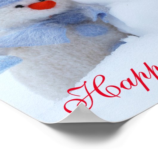 Winter Holidays Snowman Greeting Poster (Hoek)