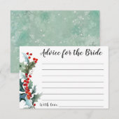 Winter Holly Advice voor de Bride Advieskaart (Voorkant / Achterkant)