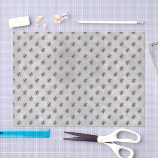 Winter Holly Berry Pattern Weefpapier Tissuepapier (Craft)