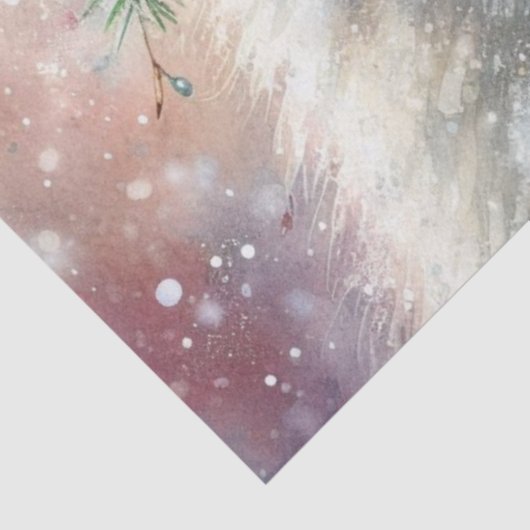 Winter Holly Crown Polar Beer Decoupage Tissuepapier (Detail)