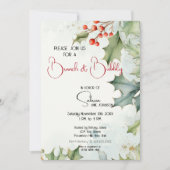 Winter Holly en bessen Brunch en Bubble Kaart (Voorkant)