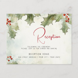 Winter Holly en bessen Informatiekaartje