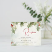 Winter Holly en bessen Informatiekaartje (Staand voorkant)