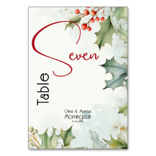 Winter Holly en bessen Kaart