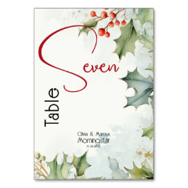 Winter Holly en bessen Kaart