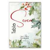 Winter Holly en bessen Kaart (Achterkant)