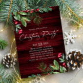 Winter Holly en bessen Kerstfeest Kaart