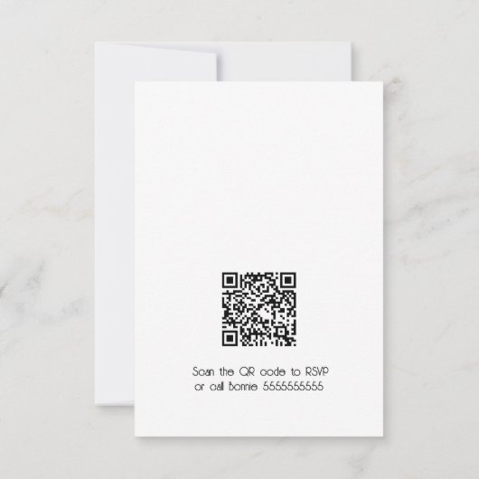 Winter Holly en bessen RSVP Kaartje (Achterkant)