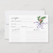 Winter holly tak recept kaart (Voorkant)