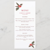 Winter Holly Wedding Menu (Voorkant)