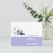 Winter Home Moving Announge Aankondigingskaart (Staand voorkant)