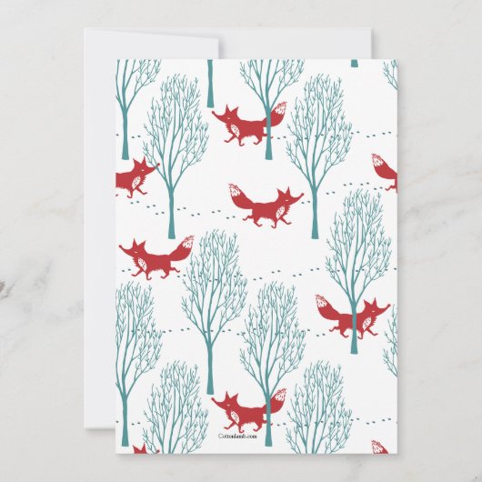 Winter Home Nieuw Adresaankondiging Aankondiging (Achterkant)