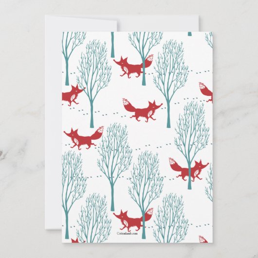 Winter Home Nieuw Adresaankondiging Aankondiging (Achterkant)