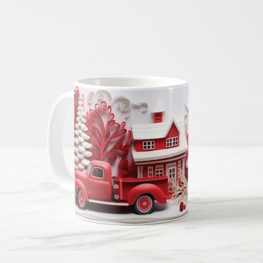 Winter Homestead Kerst Vakantie Mok (Voorkant links)