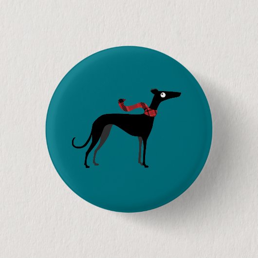 Winter Hond Ronde Button 3,2 Cm (Voorkant)