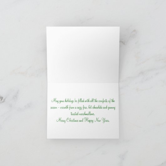 winter-hooi-levering, die u gelukkigste h… feestdagen kaart (Binnen)