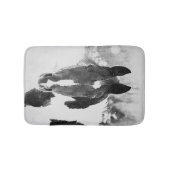 Winter Horse Black en White Badmat (Voorkant)