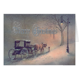 WINTER HORSE & BUGGY DOOR SHARON SHARPE