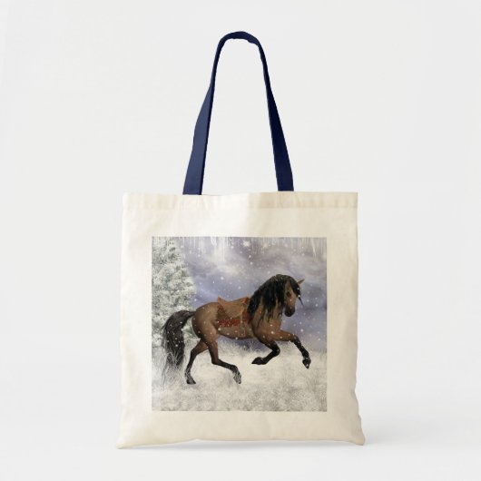 Winter Horse Canvas tas - Eco Friendly Bag (Voorkant)