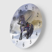 Winter Horse Equine Art Wall klok (Hoek)
