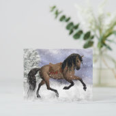 Winter Horse Fantasy Art Briefkaart (Staand voorkant)