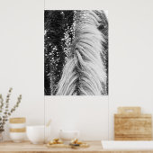 Winter Horse Mane met sneeuw Poster (Keuken)