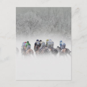 Winter Horse Race Briefkaart