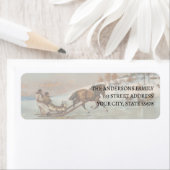  Winter Horse Sleigh Ride Label (Insitu)