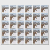 Winter Horse Theme Kerstfeestdagen Cadeaupapier (Vlak)