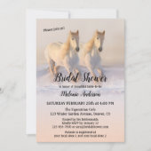 Winter Horses in Sneeuwbridal Shower Invitation Kaart (Voorkant)