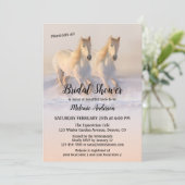 Winter Horses in Sneeuwbridal Shower Invitation Kaart (Staand voorkant)