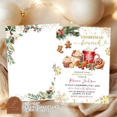 Winter Hot Cacao en Cookies Kerst Brunch Kaart