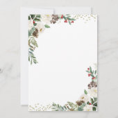 Winter Hot Cacao en Cookies Kerst Brunch Kaart (Achterkant)