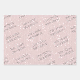 Winter Hot-cacaovakantiepapier met naam Inpakpapier Vel