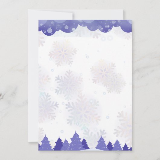 Winter Hot Cocoa Verjaardag Uitnodiging (Achterkant)