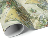 Winter House Vintage Illustration Cadeaupapier (Rol Hoek)