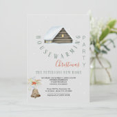 Winter Housewarming Kerstfeest Moderne Kaart (Staand voorkant)