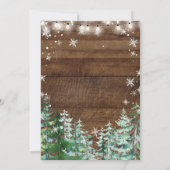 Winter Hout Rustieke Housewarming Party Kaart (Achterkant)