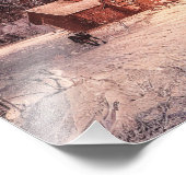 Winter huis bos - Johannes 14:27 Bijbel Verse Foto Afdruk (Hoek)