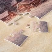 Winter huis bos - Johannes 14:27 Bijbel Verse Legpuzzel (Zijkant)